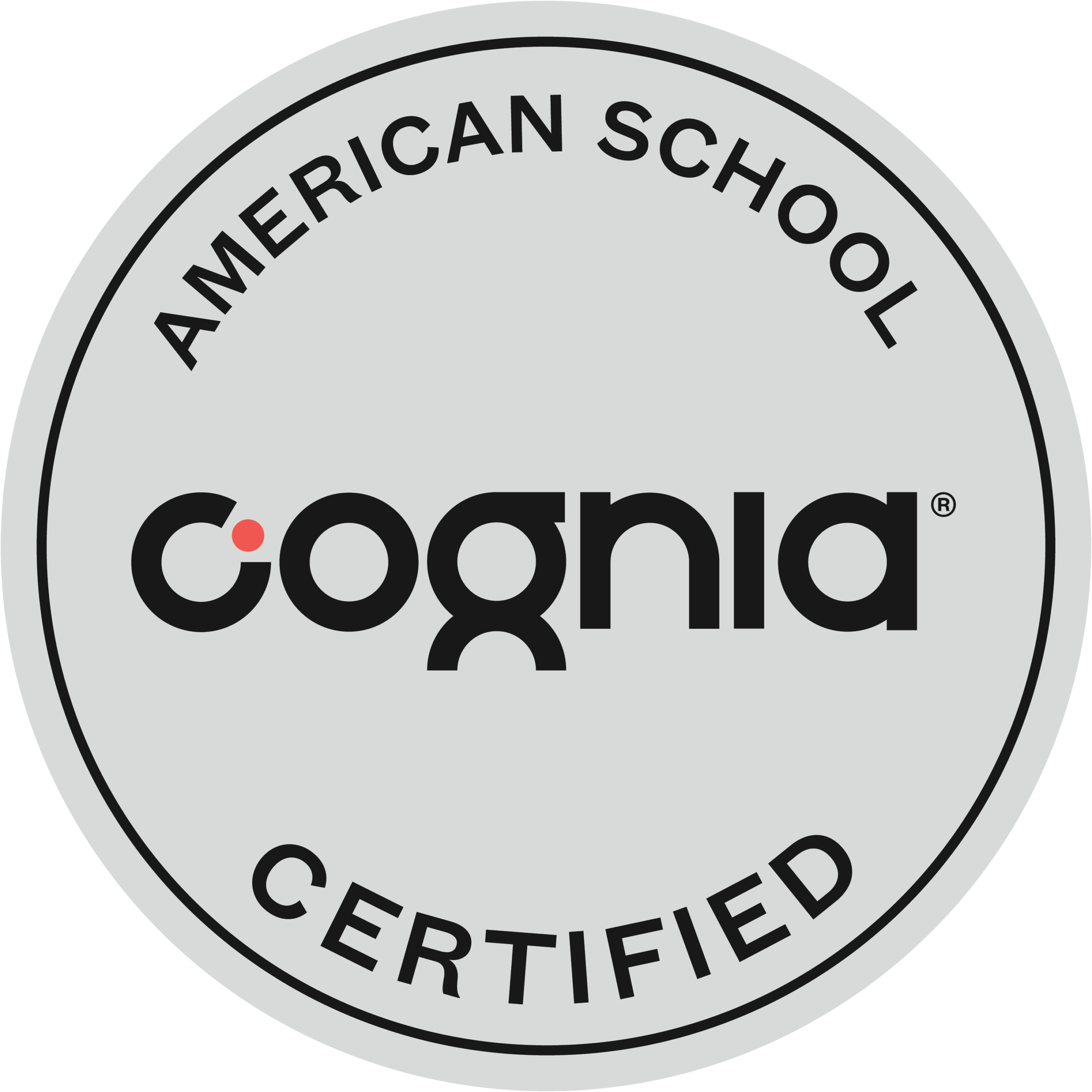 American School Certification Seal-Grey